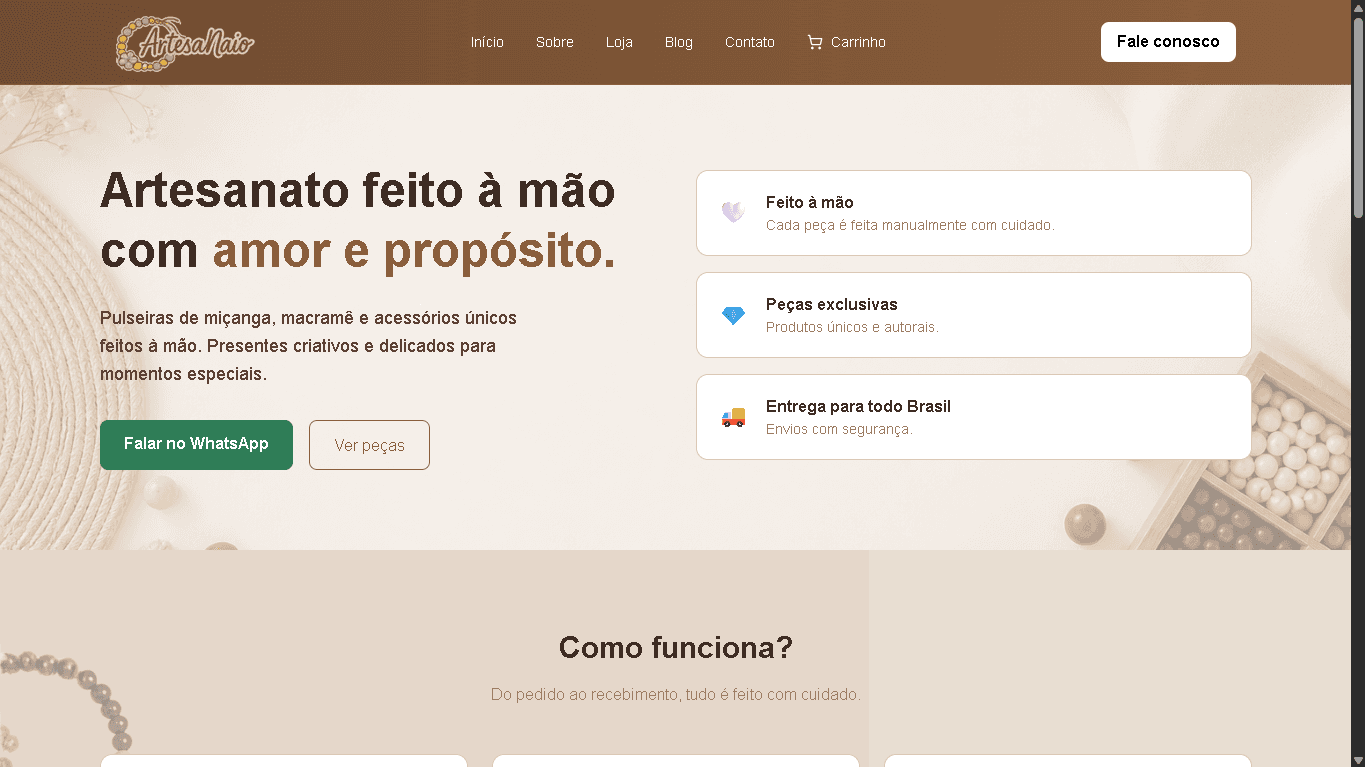 Versão desktop do projeto Artesana.io