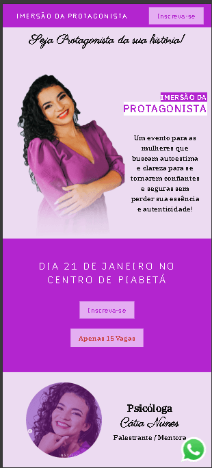 Versão mobile do projeto Jornada da Protagonista