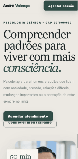 Versão mobile do projeto Modelo Psicólogo — Sóbrio